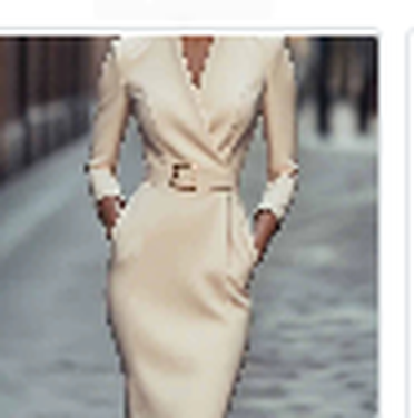 Women's Belted Lapel Blazer Midi Dress — Elegant Office & Occasion Dress in Apricot