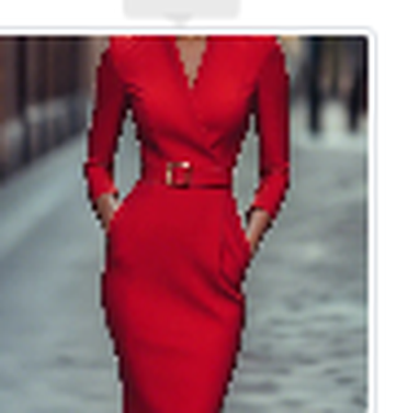 Women's Belted Lapel Blazer Midi Dress — Elegant Office & Occasion Dress in Red