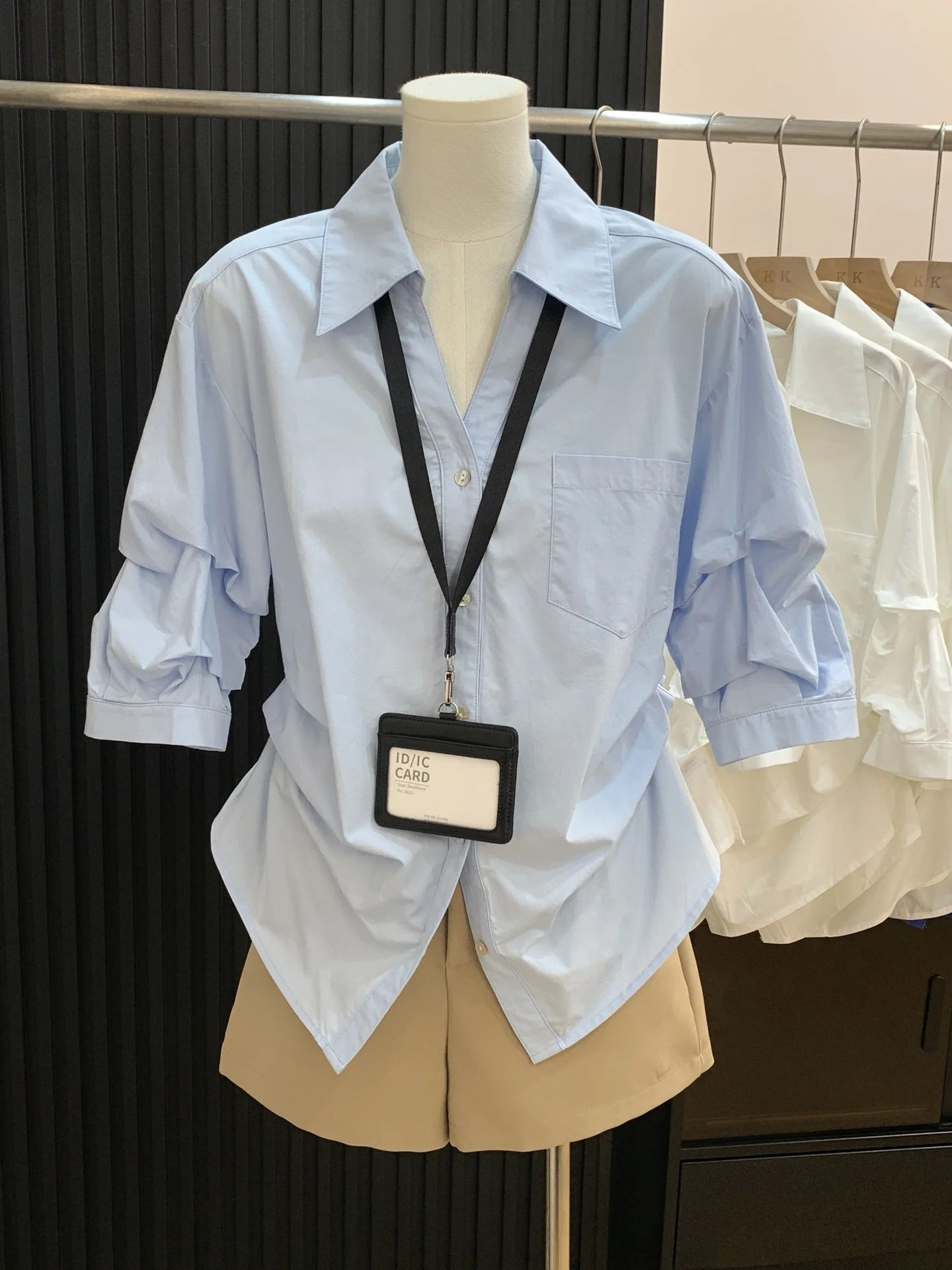 Korean Style Loose Casual Shirt for Women — Elegant Lapel Long-Sleeved Top in White
